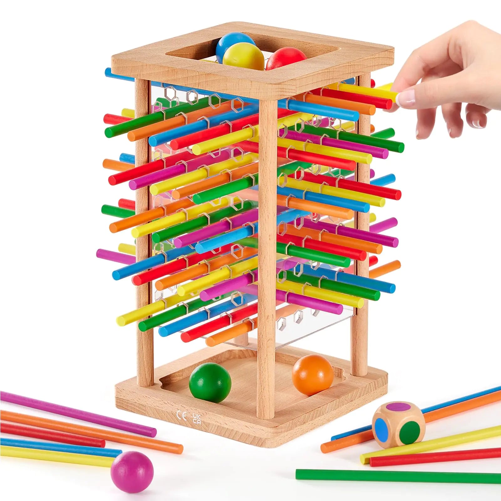 Colorful Montessori Kerplunk Board Game