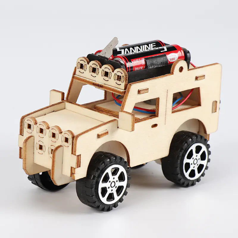 DIY Electric Jeep Kit: STEM Remote Control Car Building Toy for Kids 4+