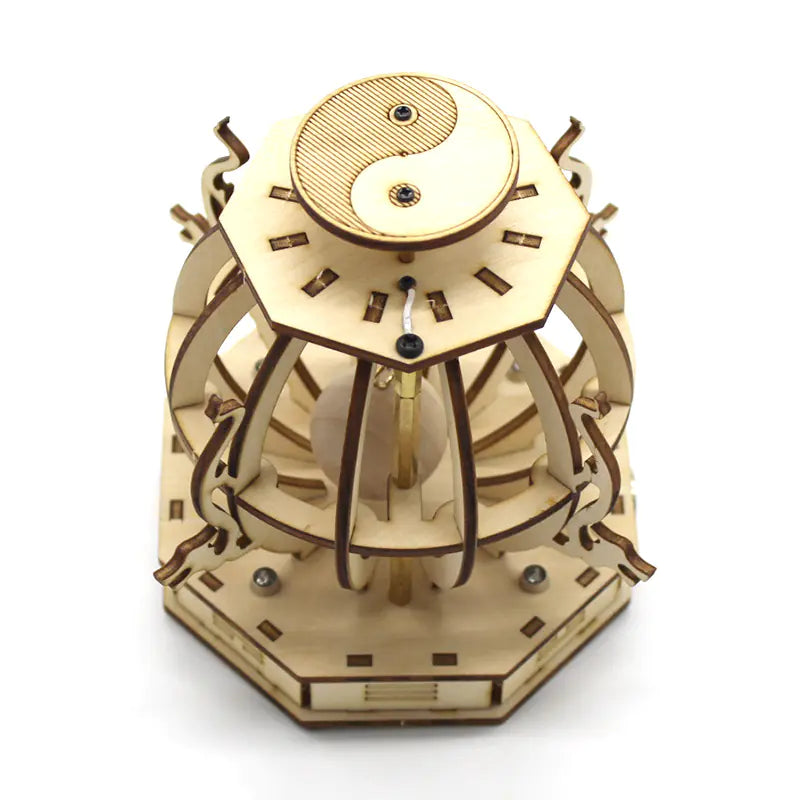 Wooden Earthquake Alarm Model Puzzle DIY Science Toy