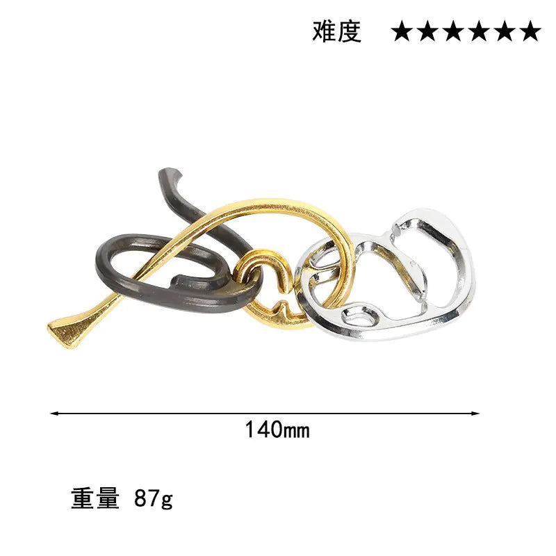 Zinc Alloy Unlocking Puzzle Toy for Kids and Adults