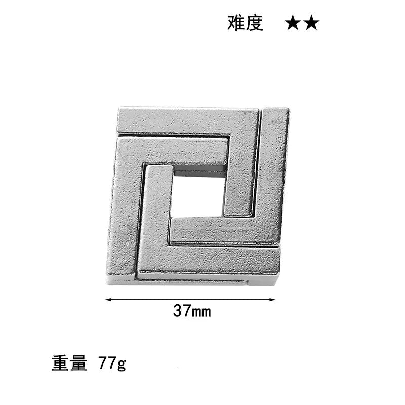 Zinc Alloy Unlocking Puzzle Toy for Kids and Adults