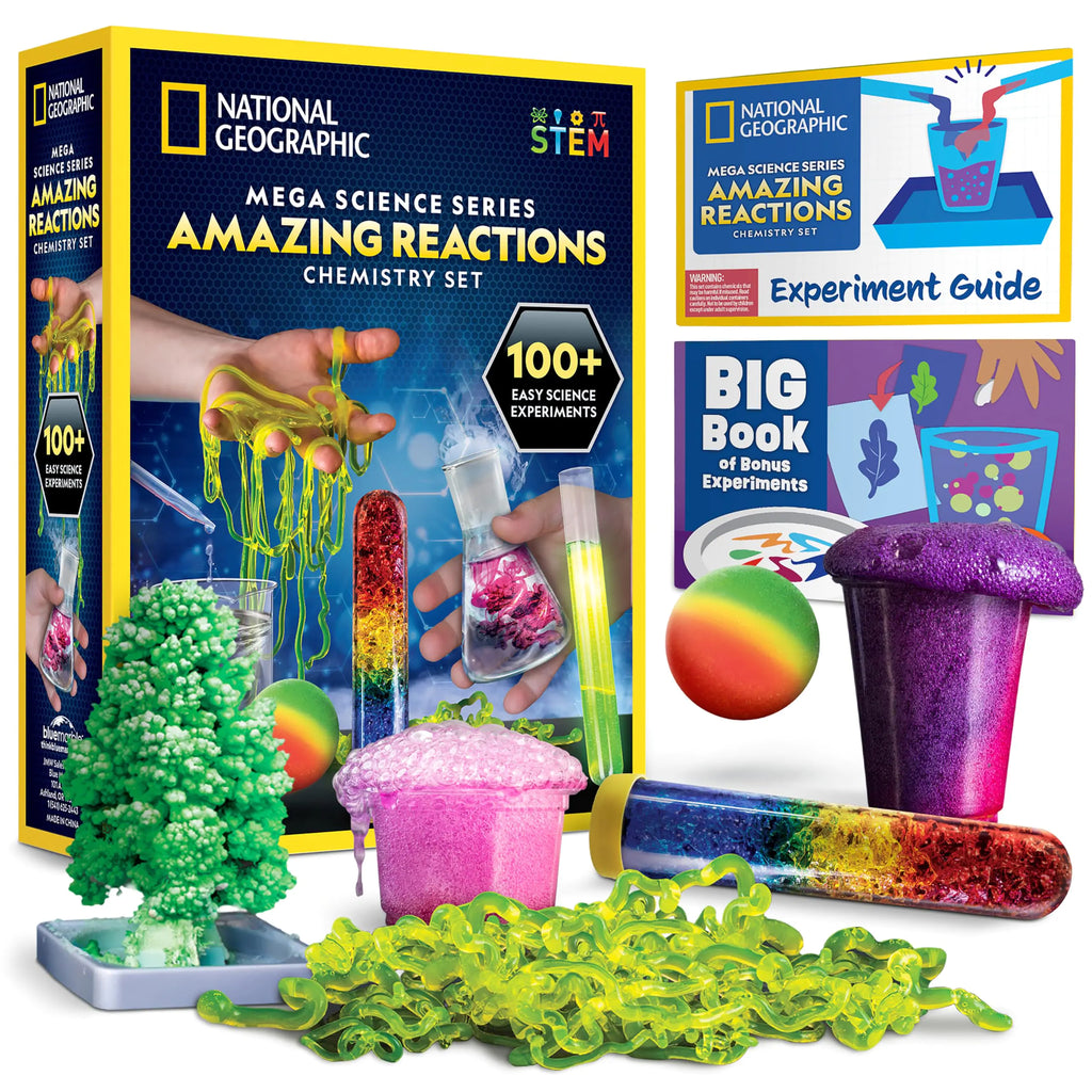 National Geographic Chemistry Kit for Kids – 100+ Experiments, Crystal Growing & STEM Science Set