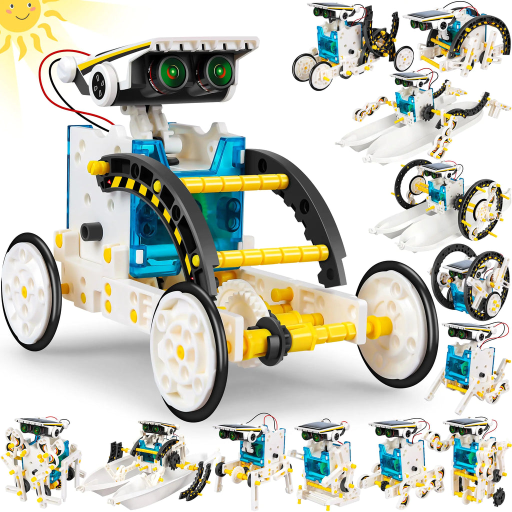 13-in-1 Solar Power Robots Creation Toy, Educational Experiment Robotics Kit, Science Toy Solar Powered Building Robotic Set Age 8-12 for Boys Girls Kids Teens to Build
