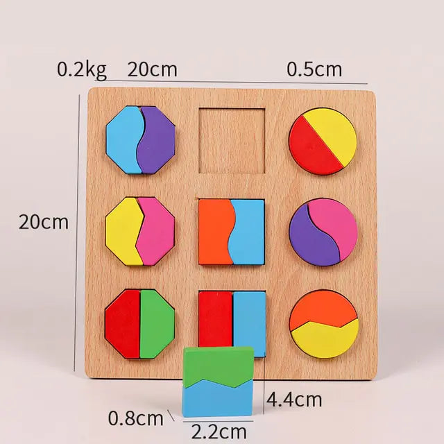 Montessori Wooden Alphabet and Number Puzzle Game