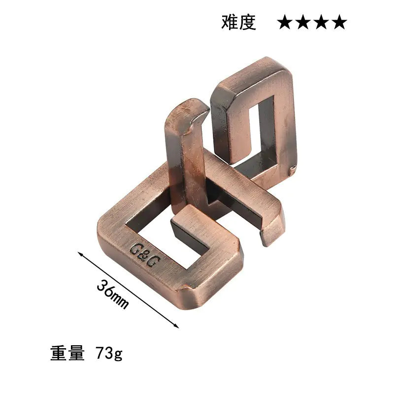 Zinc Alloy Unlocking Puzzle Toy for Kids and Adults
