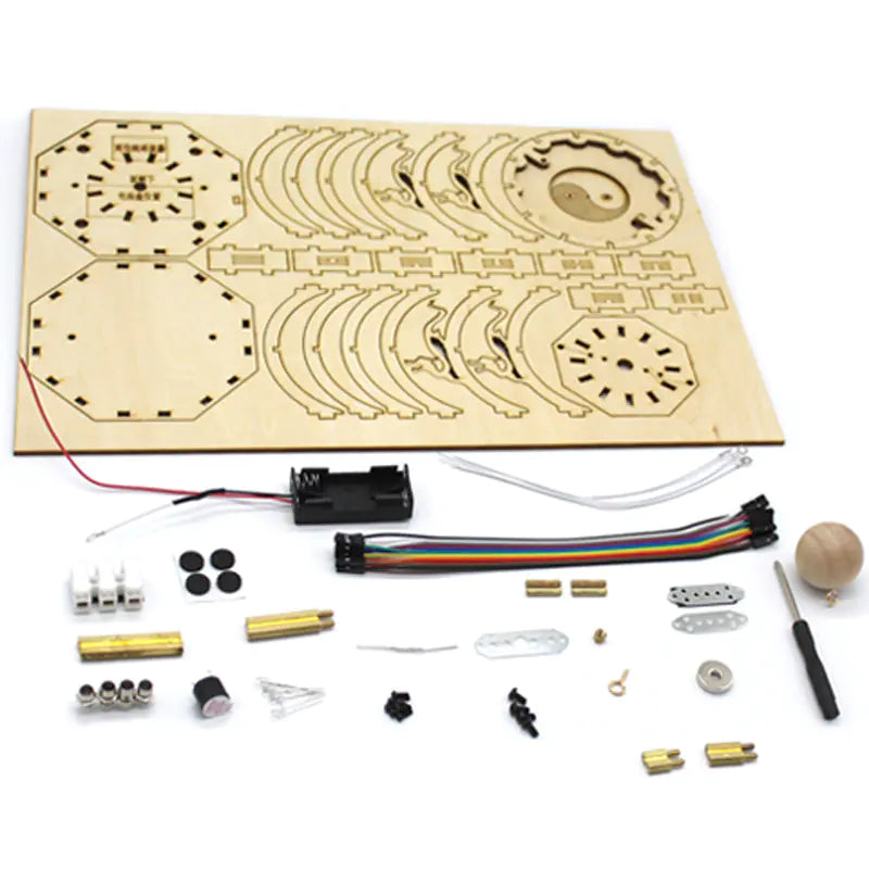 Wooden Earthquake Alarm Model Puzzle DIY Science Toy