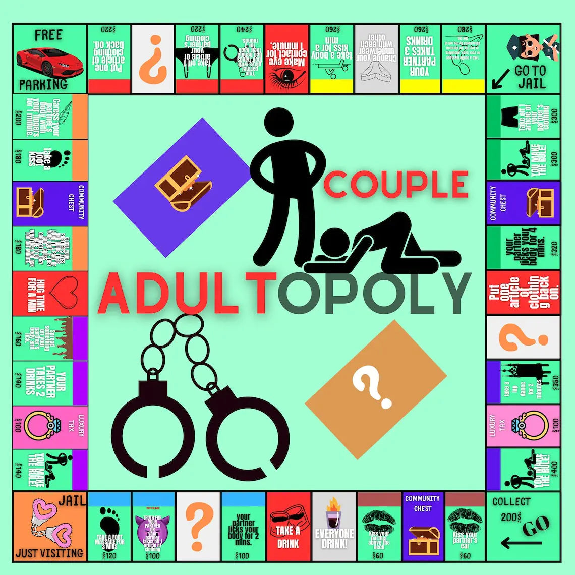 Two-Player Love Monopoly - Fun Couples Game Night