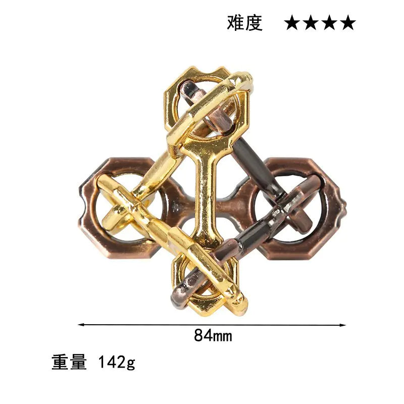 Zinc Alloy Unlocking Puzzle Toy for Kids and Adults