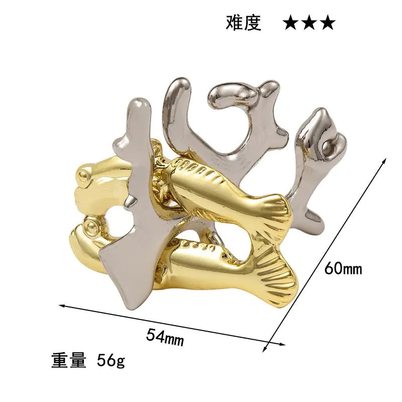 Zinc Alloy Unlocking Puzzle Toy for Kids and Adults