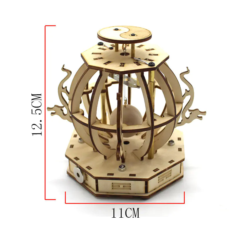 Wooden Earthquake Alarm Model Puzzle DIY Science Toy