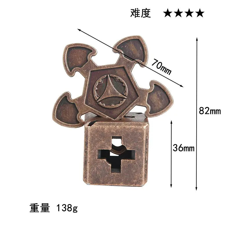 Zinc Alloy Unlocking Puzzle Toy for Kids and Adults
