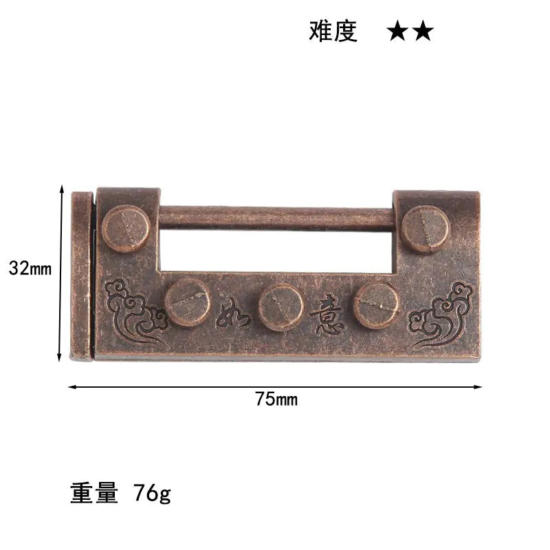 Zinc Alloy Unlocking Puzzle Toy for Kids and Adults