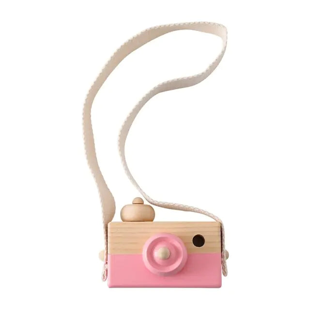 Montessori Wooden Baby Toy Fashion Camera Pendant