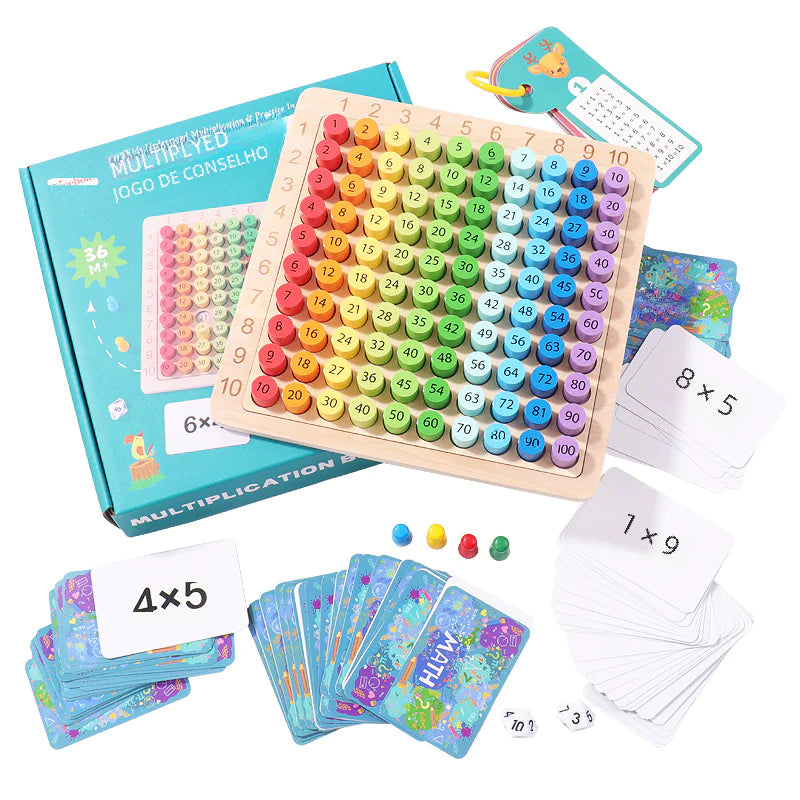Colorful 99 Multiplication Table for Kids Learning