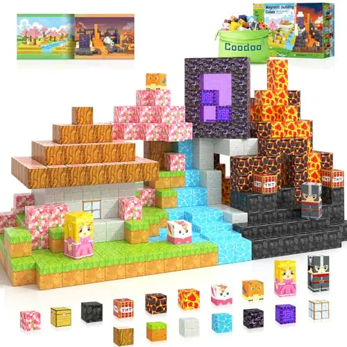 Magnetic Building Blocks for Kids 3+: STEM Magnet World Tiles & Creative Toddler Toys