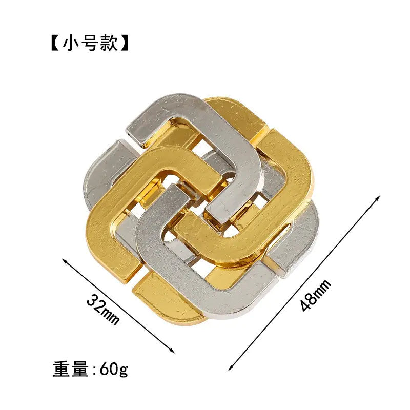Zinc Alloy Unlocking Puzzle Toy for Kids and Adults