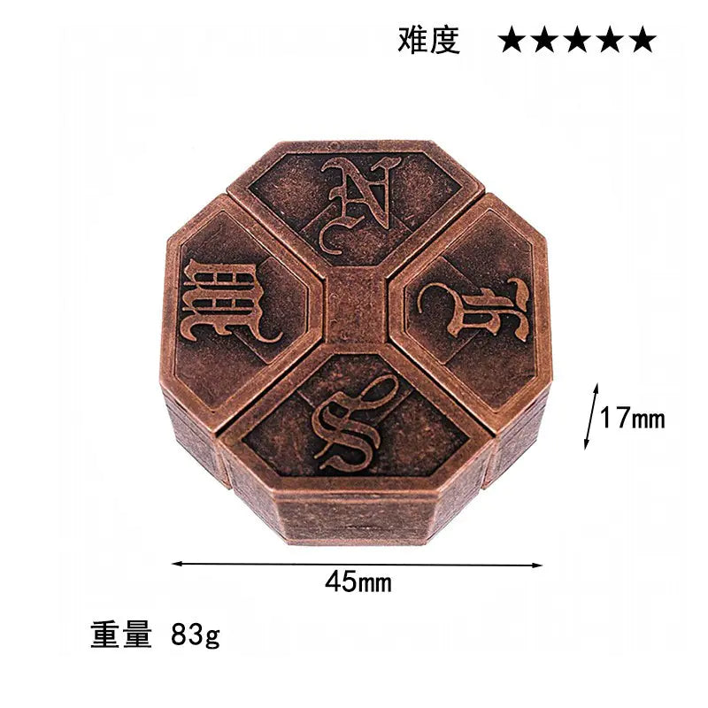 Zinc Alloy Unlocking Puzzle Toy for Kids and Adults