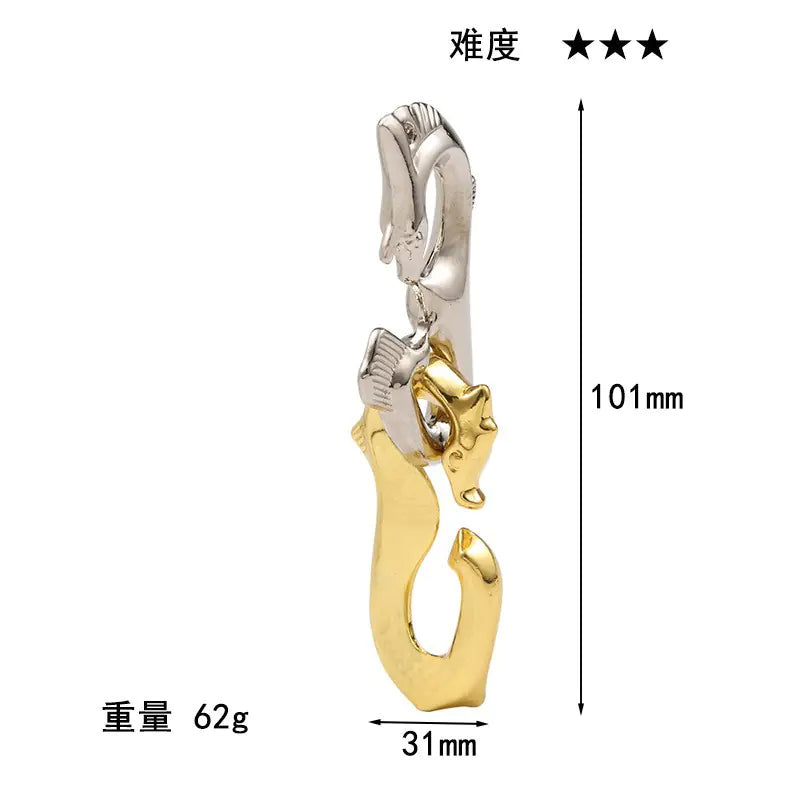 Zinc Alloy Unlocking Puzzle Toy for Kids and Adults