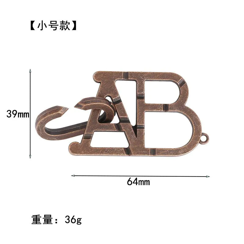 Zinc Alloy Unlocking Puzzle Toy for Kids and Adults