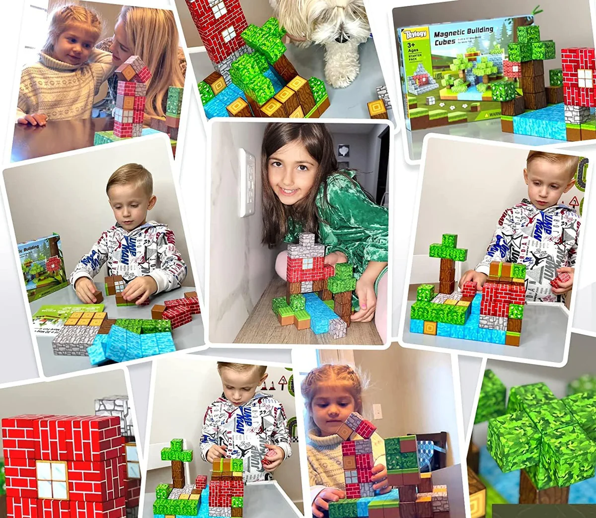 Magnetic Building Blocks for Kids 3+: STEM Magnet World Tiles & Creative Toddler Toys