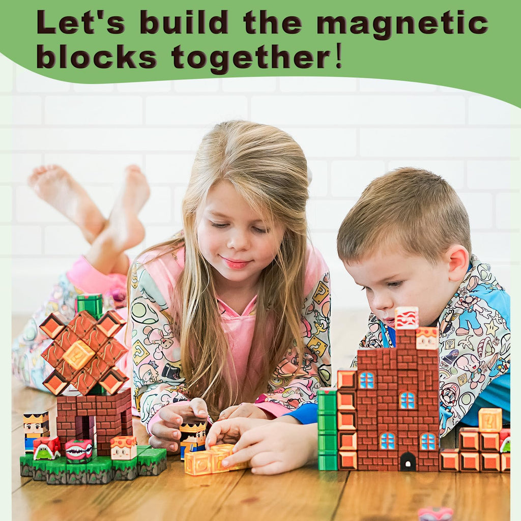 Magnetic Building Blocks for Kids 3+: STEM Magnet World Tiles & Creative Toddler Toys