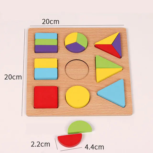 Montessori Wooden Alphabet and Number Puzzle Game