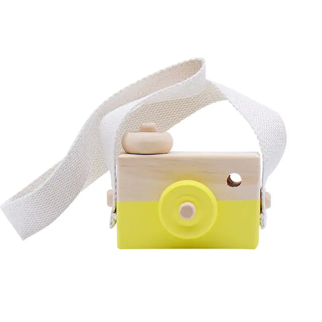 Montessori Wooden Baby Toy Fashion Camera Pendant