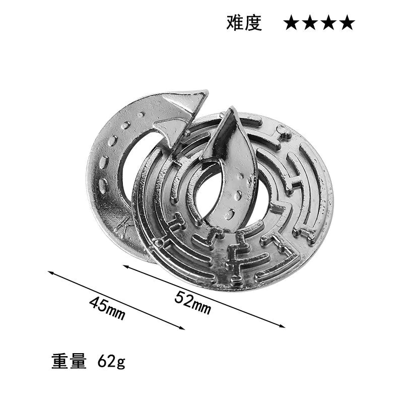 Zinc Alloy Unlocking Puzzle Toy for Kids and Adults