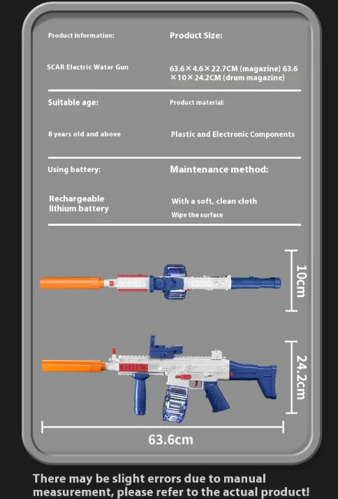 Electric SCAR Water Gun Toy