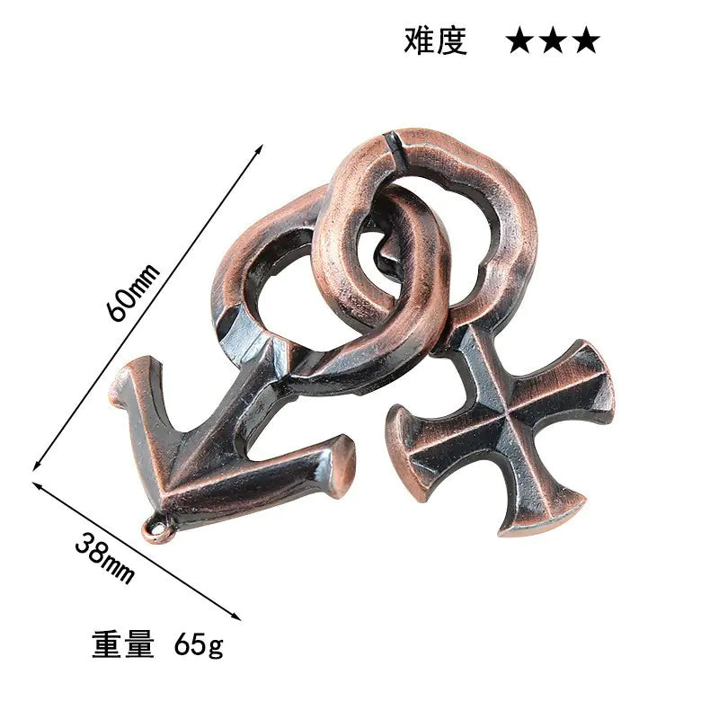 Zinc Alloy Unlocking Puzzle Toy for Kids and Adults