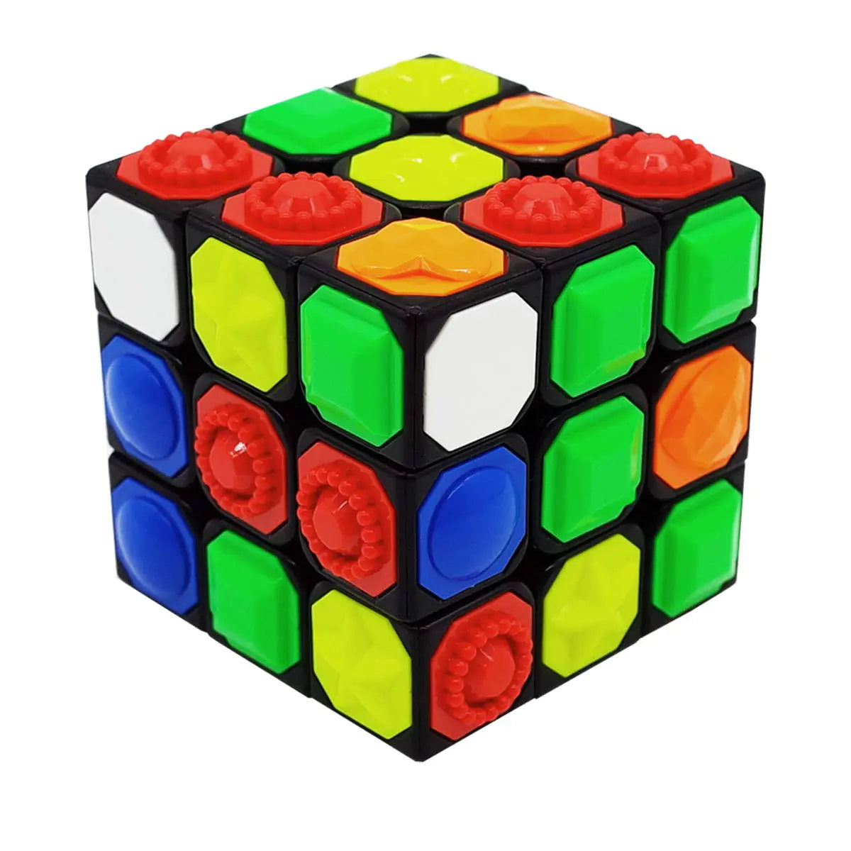 3x3x3 Magic Tactile Cube – Embossed Braille Puzzle for Blind & Visually Impaired | Sensory Fingerprint Speed Cube